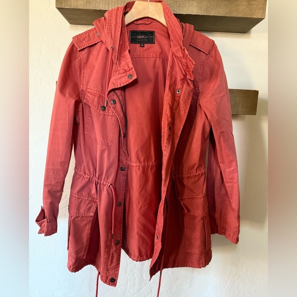 BNCI Blanc Noir|Burnt orange canvas utility jacket,long line•••Size medium - Picture 3 of 10